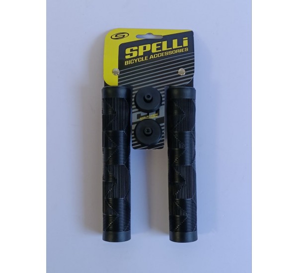 Грипсы Spelli SBG-6733 22 х 165мм Чёрные + Баренды Грипсы Spelli SBG-6733 22 х 165мм Чёрные + Баренды